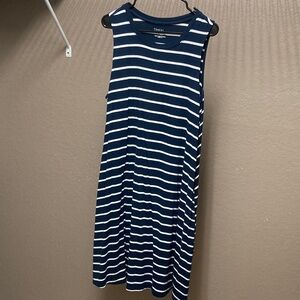 Time and Tru Striped Sleeveless Midi Dress